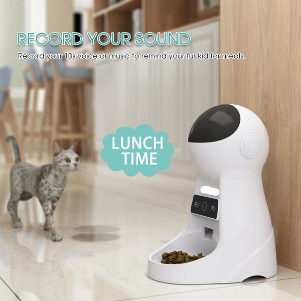 3L Automatic Pet Feeder With Voice Record - LCD Screen