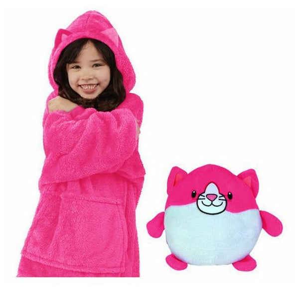 Adult And Kids Super Soft Warm Wearable Blanket with Sleeves