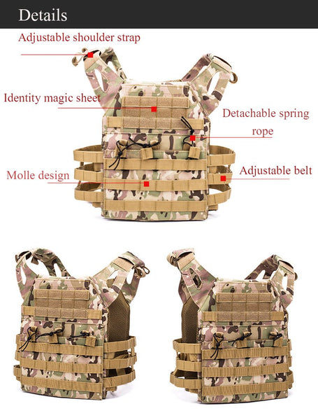 Military Tactical Vest - Magazine Carrier - Airsoft Paintball Protective Vest