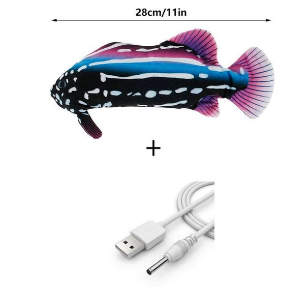 Electric Cat Toy 3D Fish USB Charging – Simulation Fish – Interactive Cat Toys
