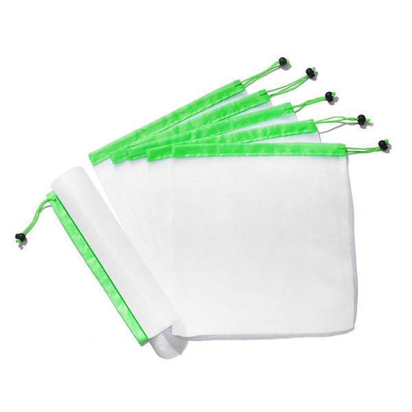 5/15pcs Eco Friendly Washable Mesh Produce Bags for Grocery