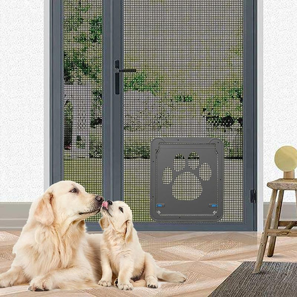 17''x15'' Lockable Pet Door For Home Door Access - Gray
