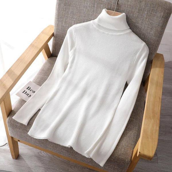 2020 Knitted Women turtleneck Sweater Pullovers