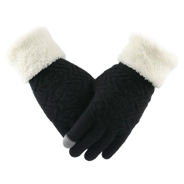 Winter Women Knitted Gloves Christmas Deer Fashion Full Finger