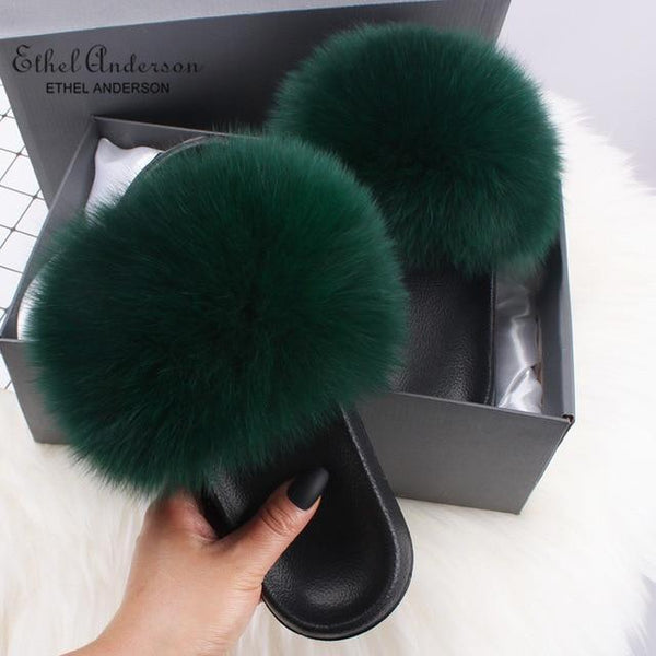 Faux Fur Luxury Slides Slippers